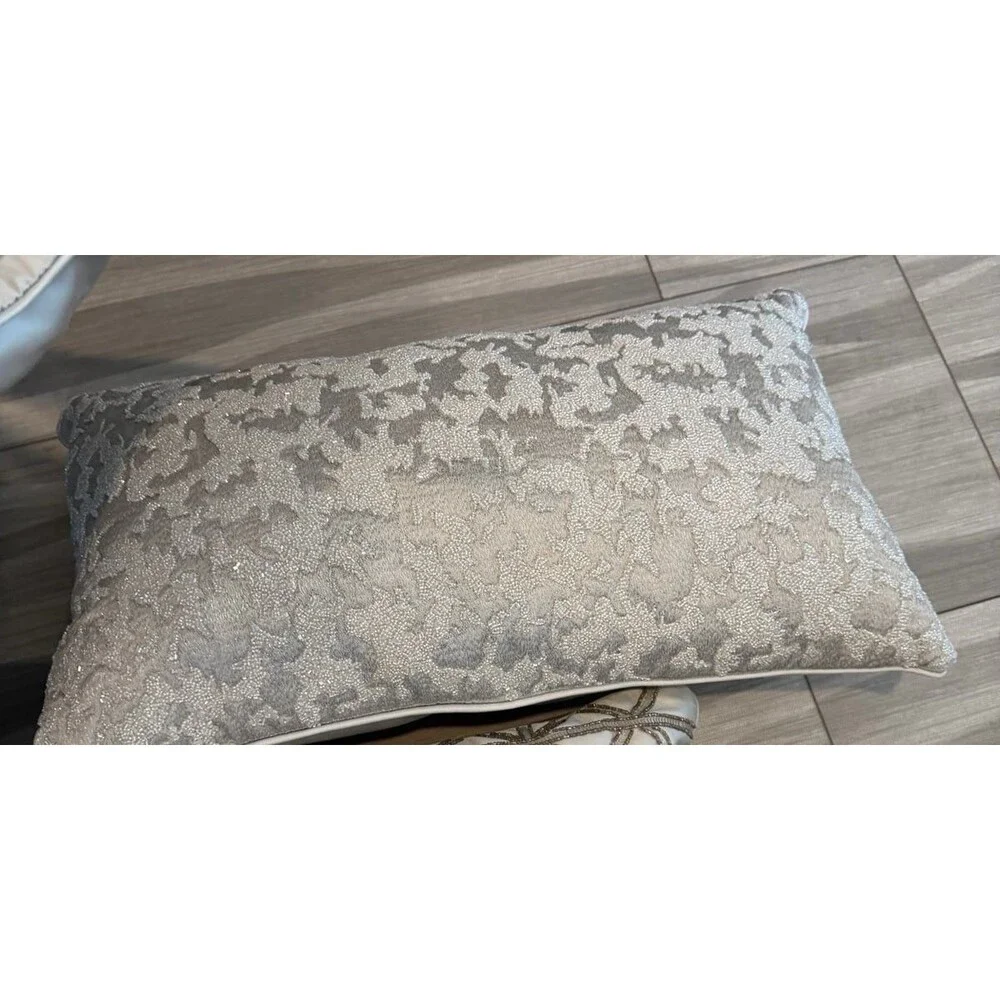 Brand new Hotel Collection Lithos beaded pillow